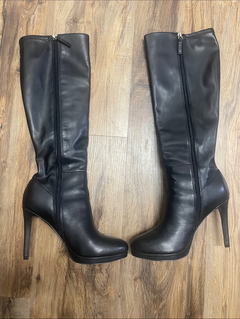 Nine West Black Knee-High Stiletto Boots